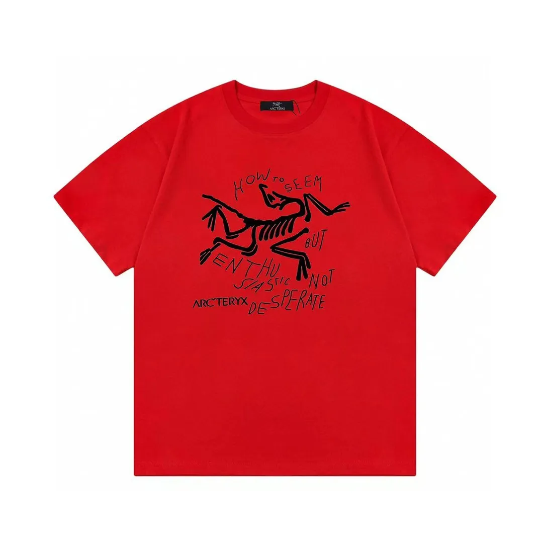 ） ARC TERYX 2025New Arrival logo Same Style t 100％ 32 ：Red Size：XS S M L